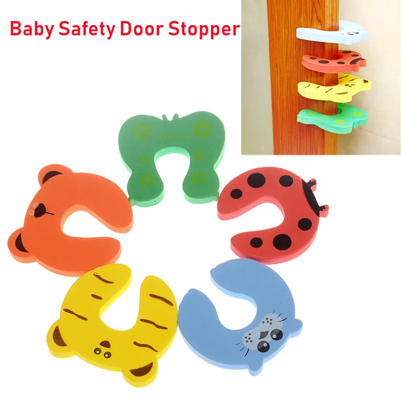 1/2/5pcs Cute Baby Child Door Stopper Anti-pinch Finger Safety Guard Noise Prevention Baby Safety Finger Protector Holder Lock