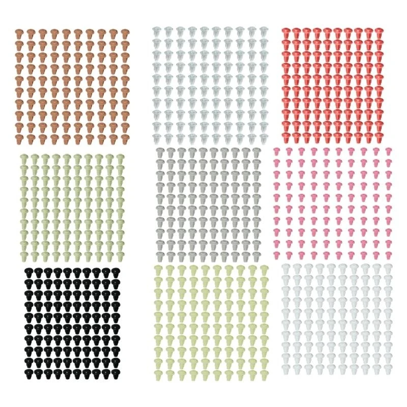 100Pcs Table Furniture Embedded Bumper Silicone Hole Plugs NonSlip Bumper Feet Pads Cabinet Door Grippers Enduring