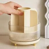 Rotating Makeup Organizer Large Capacity Cosmetics Makeup Brush Holder With Lid Multi-Functional Pen Holder Lipstick Storage Box 5