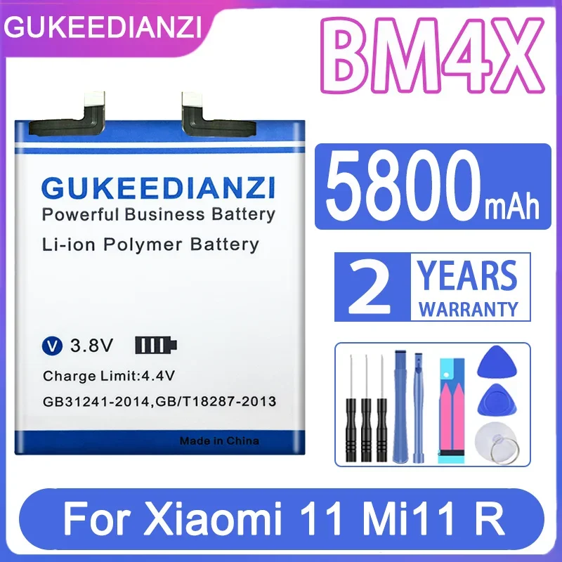 

GUKEEDIANZI Battery BM4X BM55 5700mAh - 5800mAh For Xiaomi 11 For Xiaomi11 Mi11 R For Xiaomi 11 Pro 11pro Mobile Phone Batteries