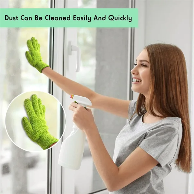 Guanti In Microfibra Per Pulizia Auto - 2 Pezzi, A Cinque Dita, Per Lavaggio E Rimozione Polvere - Foto 9