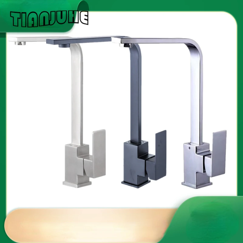 

Brushed Nickel Single Hole Bar Sink Faucet Modern Stainless Steel Single Handle Faucet 360 Degree Swivel Hot and Cold