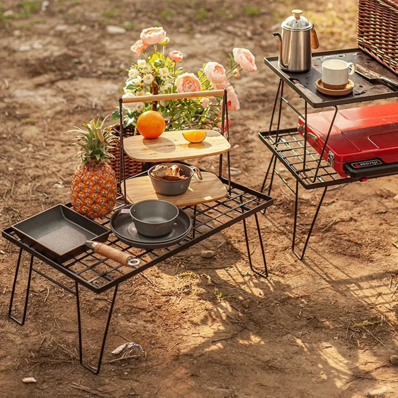 Storage Desk Camping Table Balcony Portable Small Dining Outdoor Table Garden Nature Hike Tourist Kamp Masası Patio Furniture