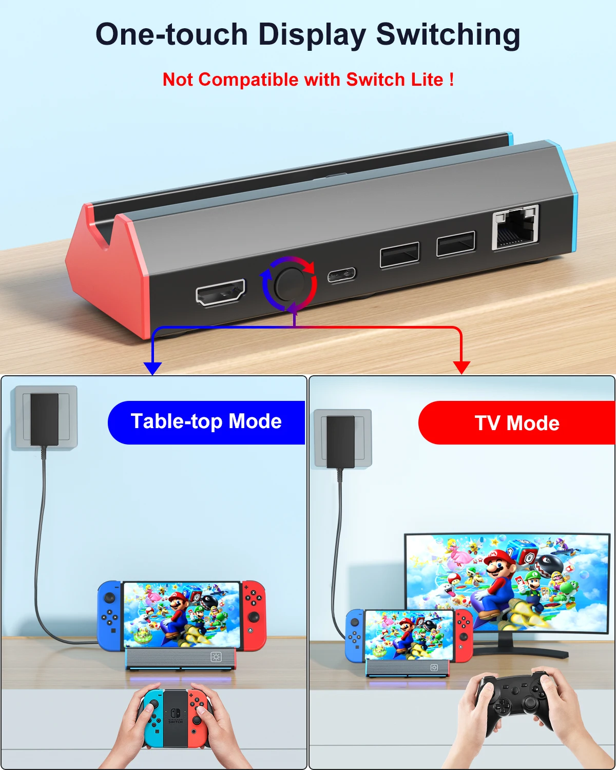 Switch Oled How To Connect Nintendo Switch To Tv With Usb Switch Tv Dock Switch Docking Station Fu00fcr Nintendo Switch