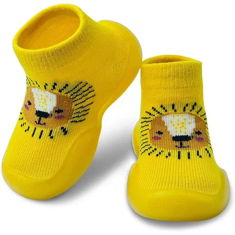 Кроссовки-носки детские резиновые, Нескользящие, на мягкой подошве, для первых шагов, для начинающих ходить мальчиков и девочек
