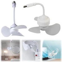 Indoor Ceiling Fan Light E27 Base/USB Light Bulb Fan with Socket Hose Extender Small Ceiling Fan Light for Kitchen Room 1