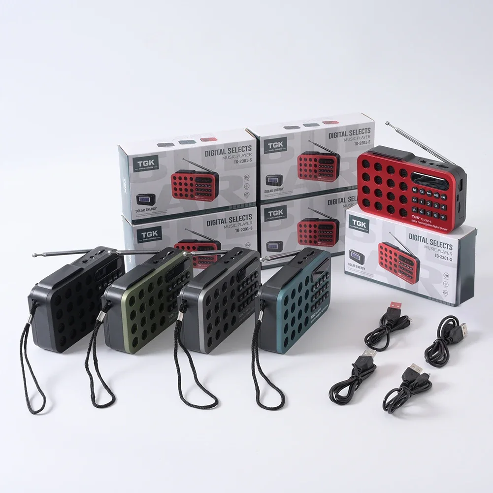 Mini Portable Pocket FM Radio Bluetooth-Compatible Wireless Speakers Support USB TF Card Play Emergency Small Radio Receiver