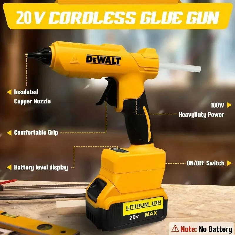 디월트 전기 핸드헬드 글루건 수리 DIY 도구 핫멜트 용접 열풍기 화상방지 노즐 도구 (디월트 배터리용)