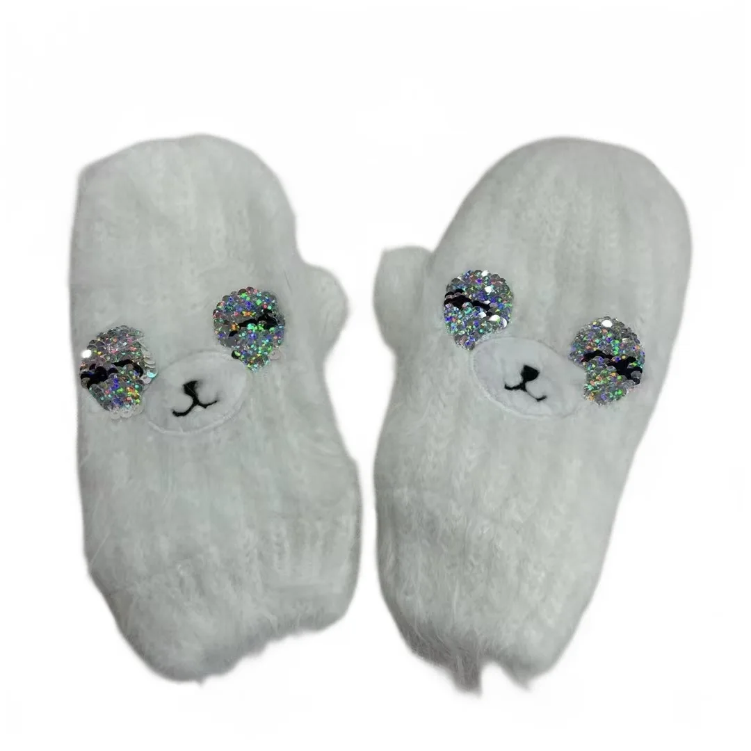 Children's Autumn/Winter New Warm and Windproof Knitted Cycling Gloves