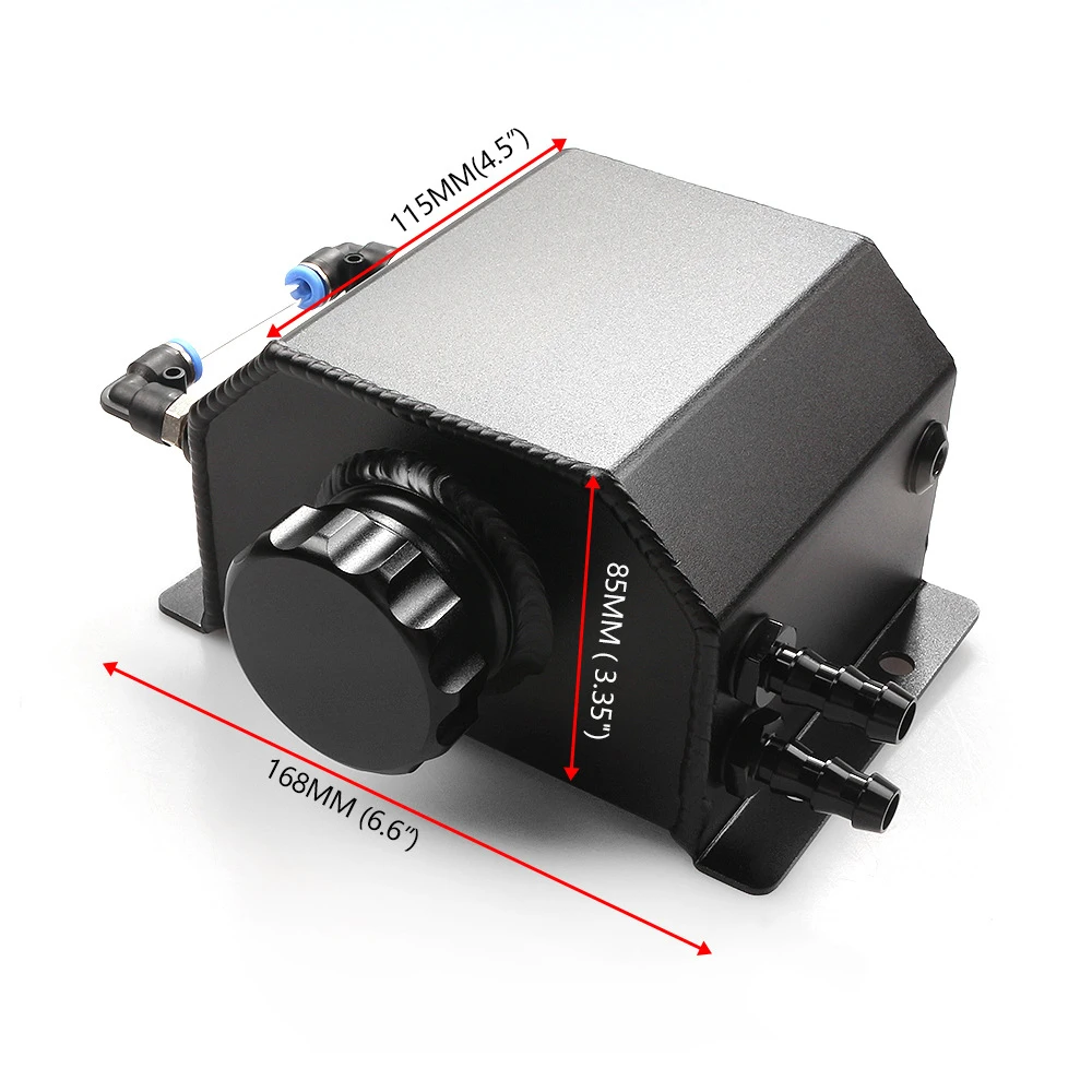 Aluminum Coolant and Oil Reservoir Tank with Drain Plug