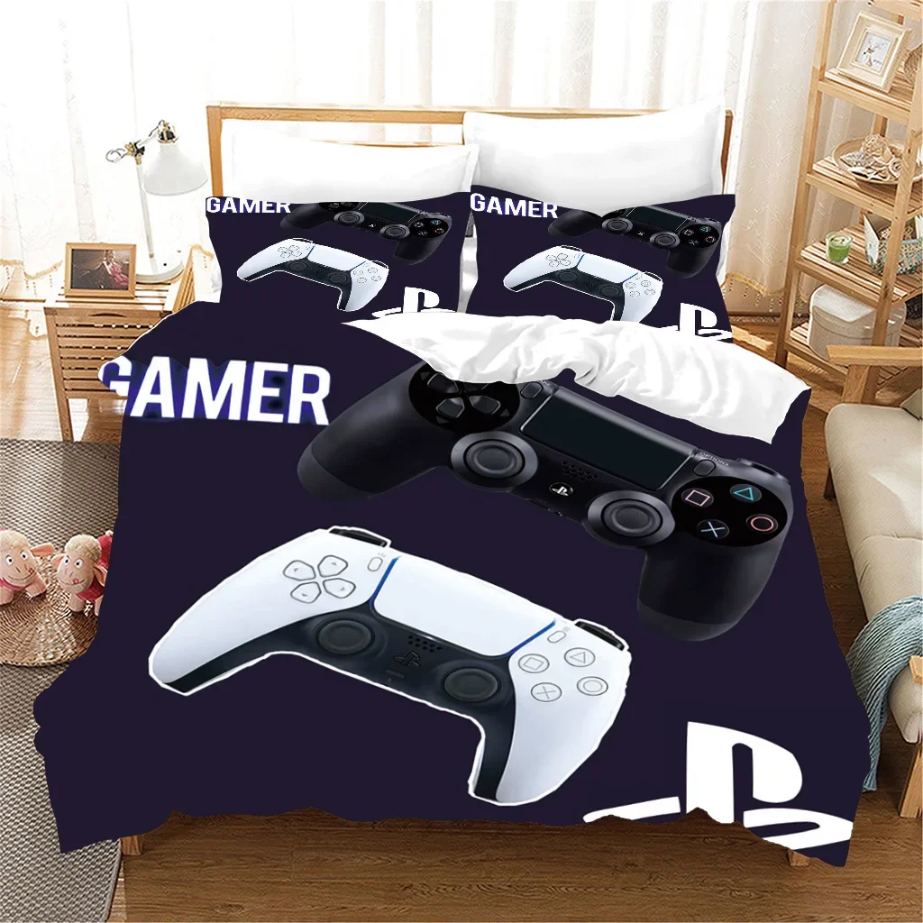 

Boys Men Game Gamepad Black CooL Colorful Design Duvet Cover Comforter Bed Linen Single Twin Full Queen Size 3d Bedding Set