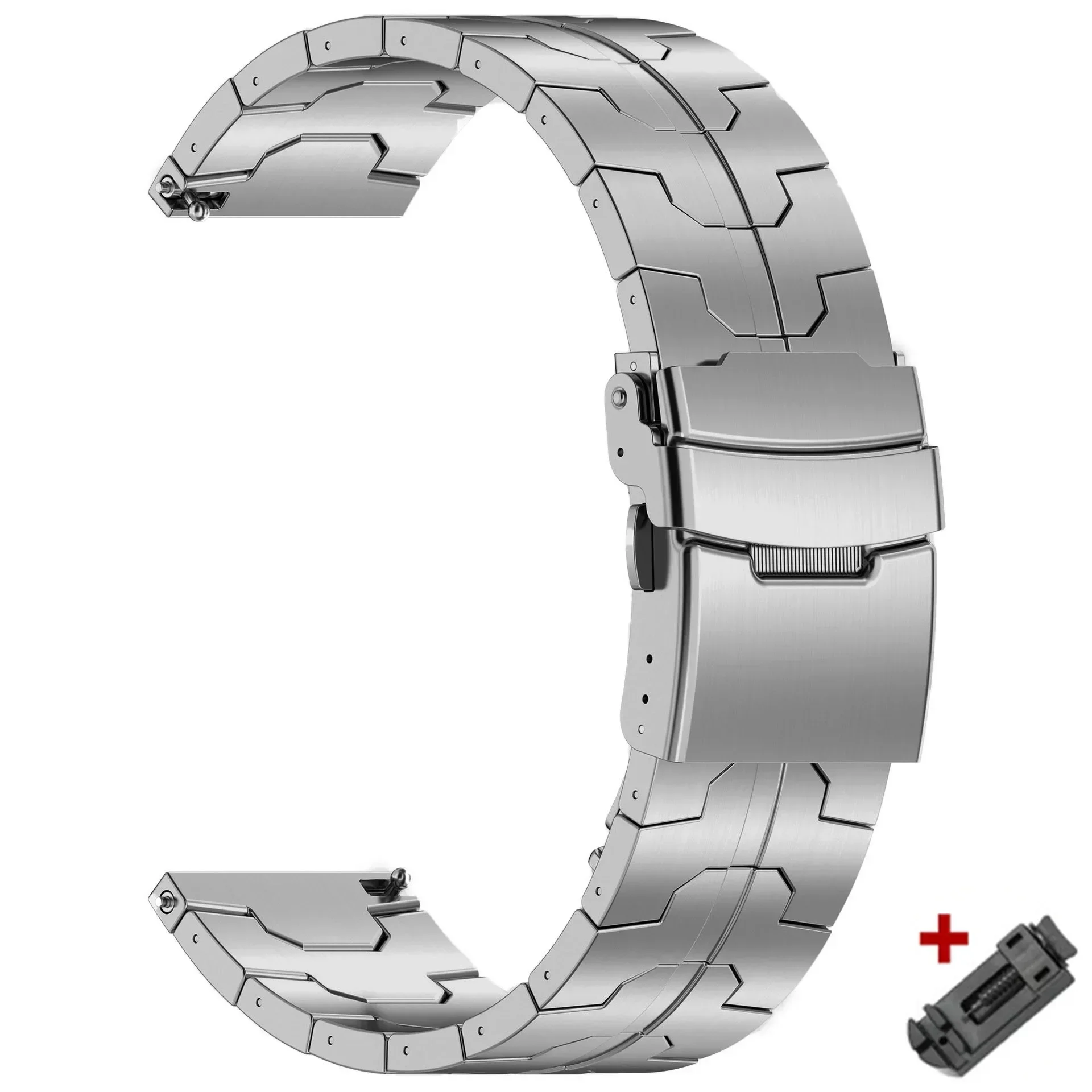 Luxury Titanium Watchband Bracelet, 22mm Adjustable Strap, Premium Design