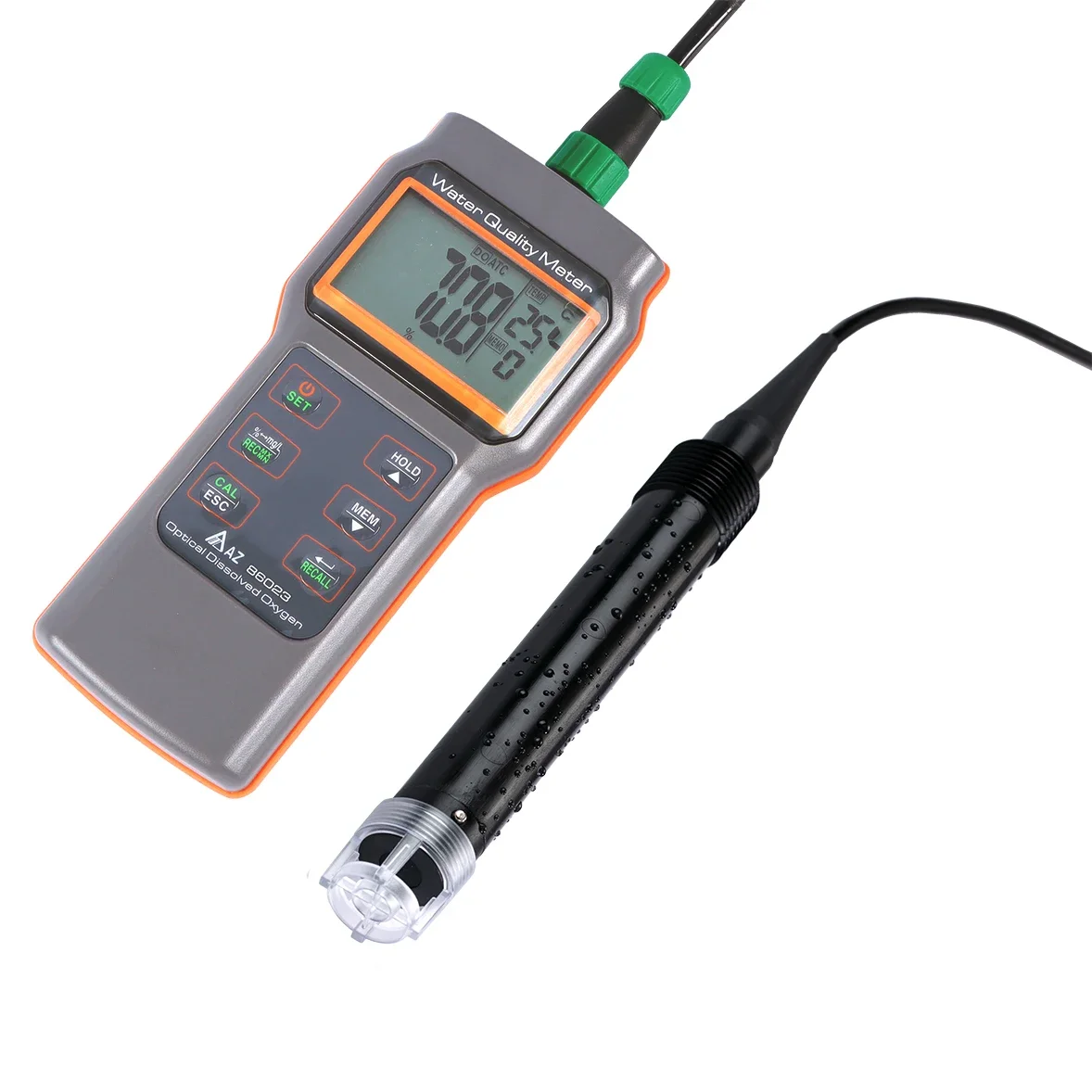휴대용 AZ86023 형광 용존 산소 측정기 AZ86021 산소 농도 감지기