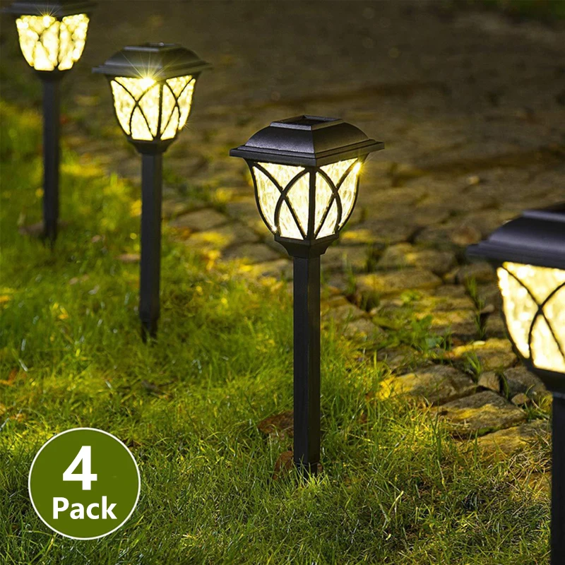 

4/2PCS Solar LED Light Outdoor Waterproof Ground Path Street Decorative Solar Powered Landscape Lamps for Garden Lawn Decor
