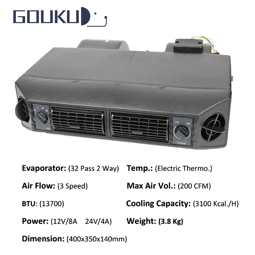 Description Picture 4 of itemMini car air conditioner car air conditioner evaporator universal underdash evaporator set with electric compressor