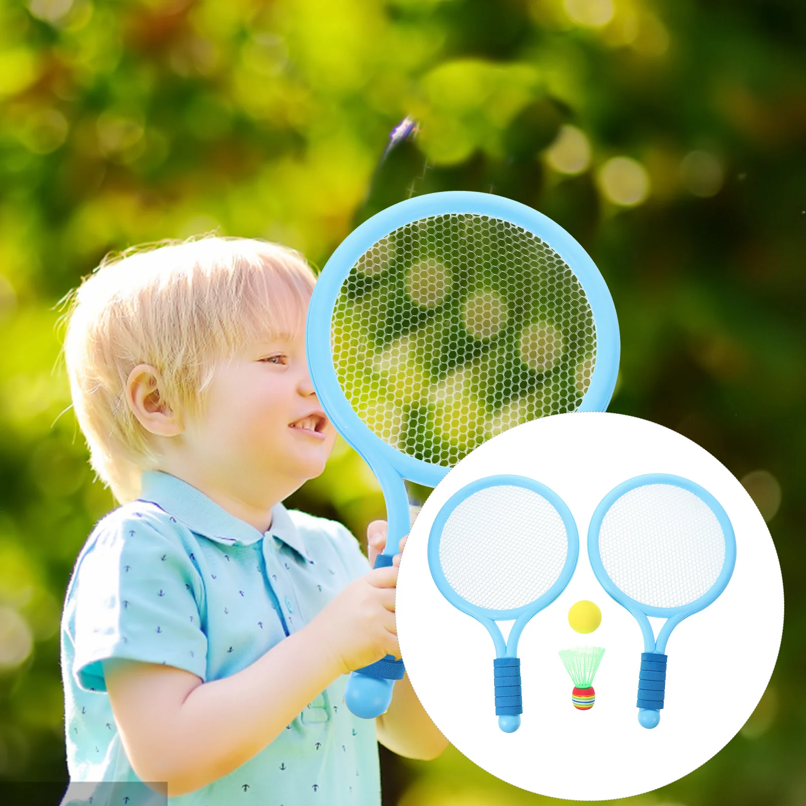 Tennis Racket Scalable Badminton Mini Small Racquet Prop for Kids Sport Rackets Toy