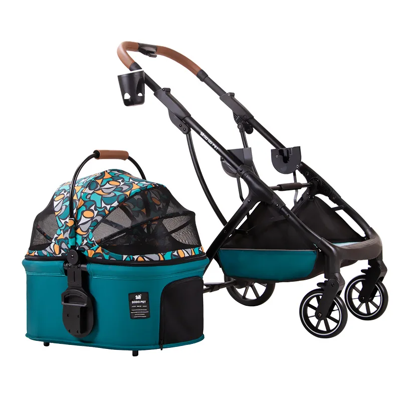 

Universal Multi Functional Outdoor Travel Cart, Oxford Cloth, Aluminum Alloy Rod, Convenient, Cat and Dog Travel Cart