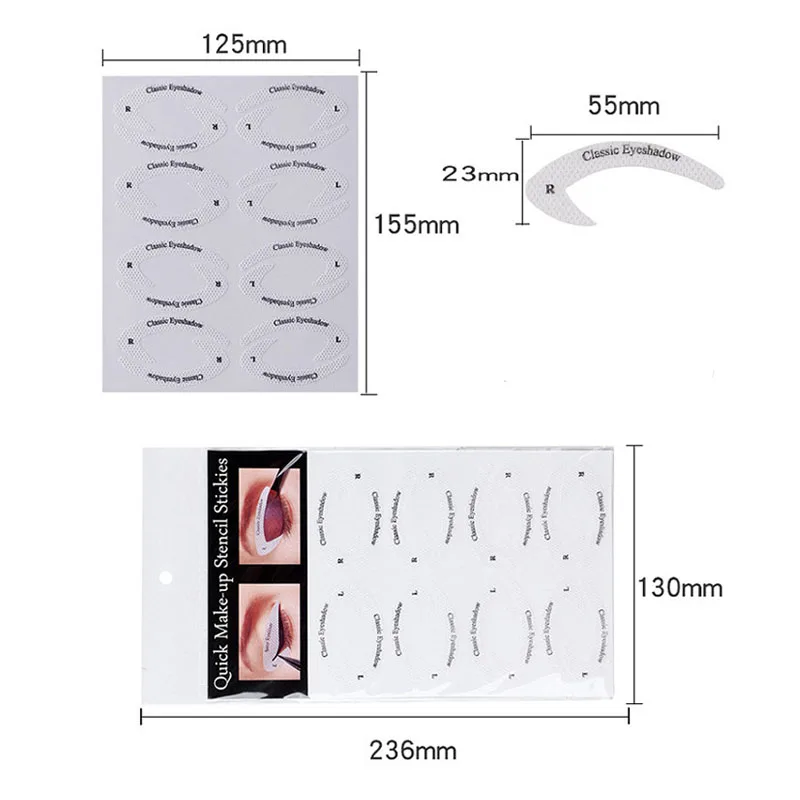 4pcs/set Eyeliner Template Eye Makeup Stencil Eyebrows Eye Shadow Makeup Template Accessories Styling Drawing Guide Shaping Tool