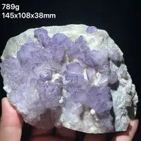 Fluorite naturelle 100% neuve, cluster de fluorite cubique violette du Guizhou, spécimen minéral, cluster de quartz cristallin, pierre de guérison, décoration pour la maison 2