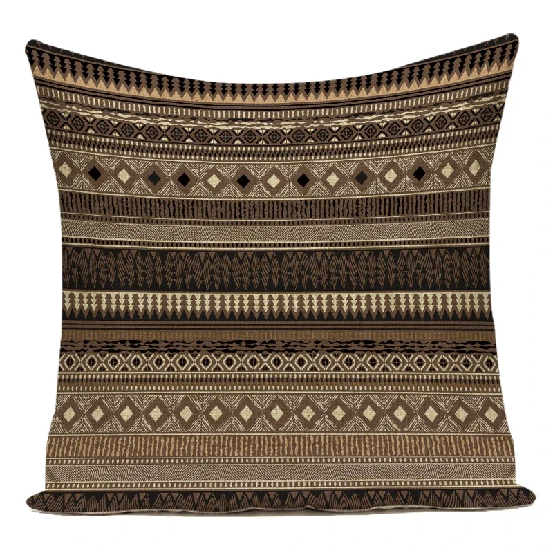 Vintage Boho Geometric Cotton Linen Decorative Throw Pillow Cover