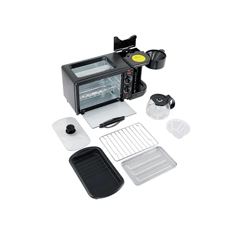 Coffee Maker Breakfast Machine Oven Bread Machine Toaster Toaster Oven 3 in 1 Breakfast Maker Pizza Maker Cooking 5