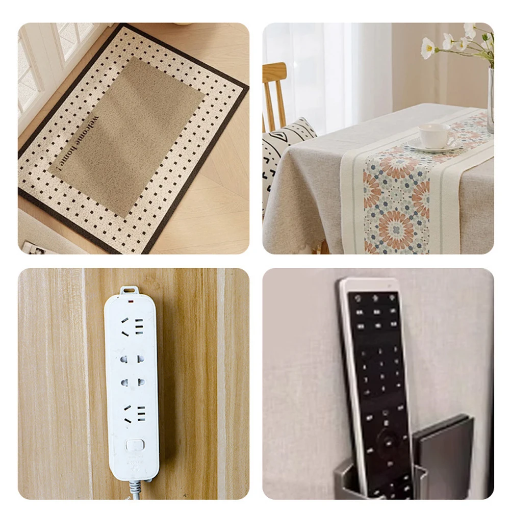Hook And Loop Fastener Tape Strong Adhesive Fixed Household Accessories Carpet Router Socket Bracket Waterproof Self-Adhesive 5