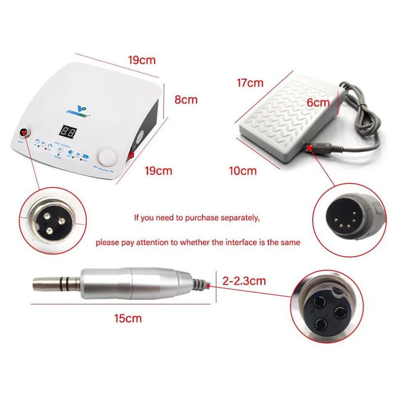 Free Shipping Dental Clinic Micro Motor 50000 RPM Brushless Polishing Equipment QZ60+W101E with Speed Pedal 5