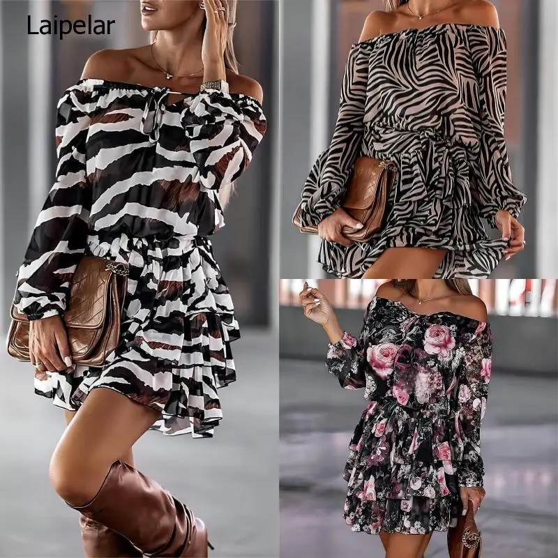 

2023 Spring/summer New European and American Printed Sun Protection Breathable Lightweight Waist Tie Up Dress for Women