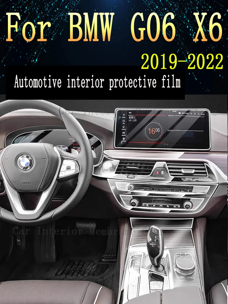 

For BMW X6 G06 2019 2020 2021 2022 Gearbox Panel Navigation Automotive Interior Screen Protective Film TPU Anti-Scratch Sticker