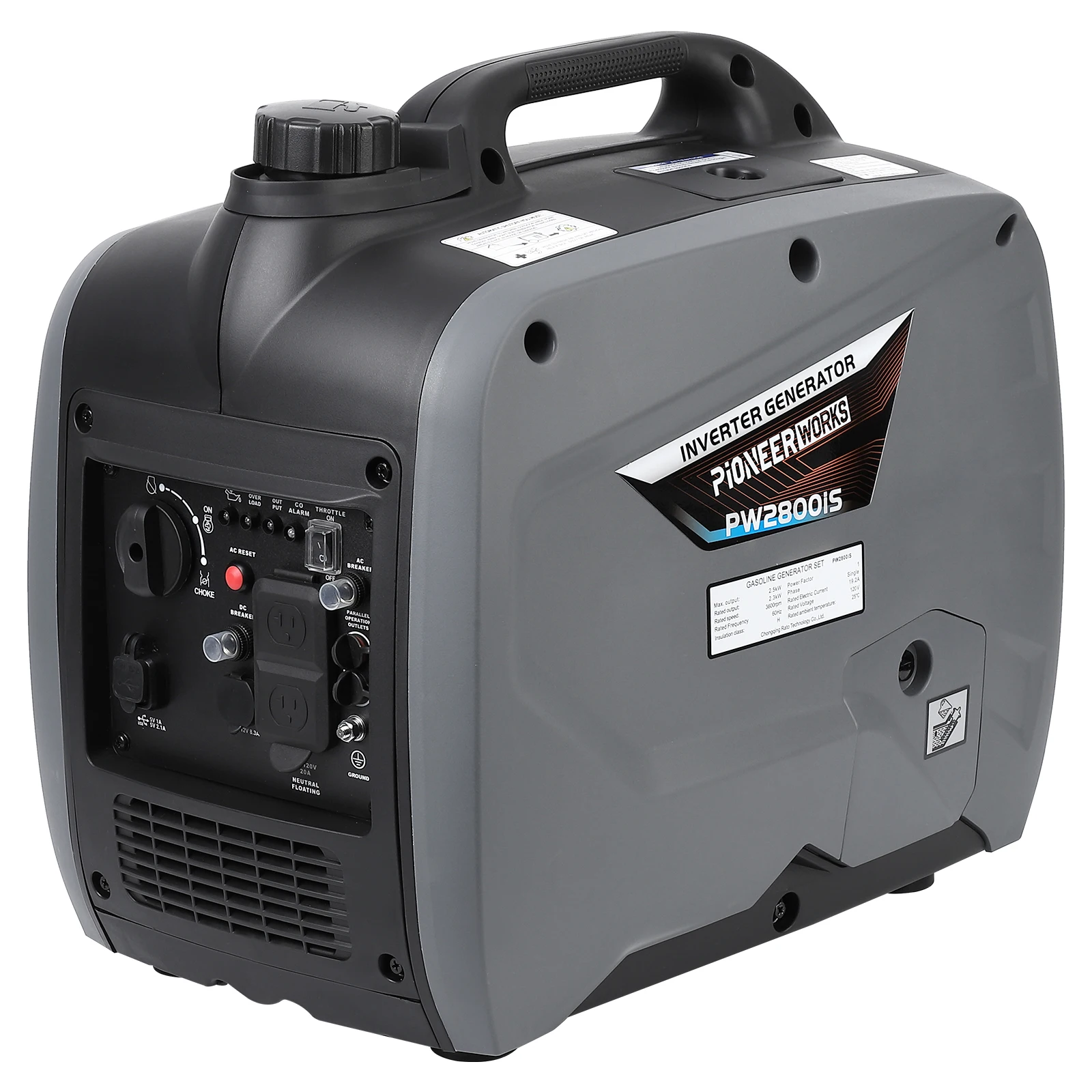 Portable Gasoline generator, fuel generator, low noise, 2500W, suitable for outdoor, camping, home, emergency