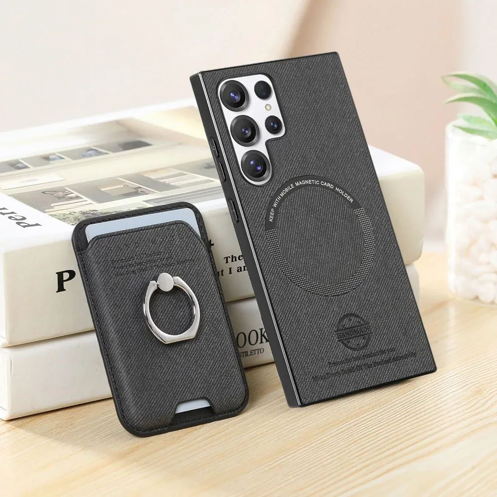 Luxury Leather Magnetic Wallet Phone Case with Card Slot Holder