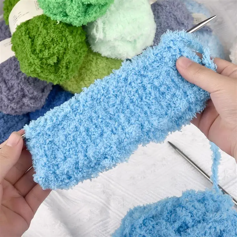50g/Roll Soft Chenille Yarn Coral Velvet Fluffy Yarn For Knitting Crochet DIY Dolls Sweater Scarf Towel Hand Knitting Material 6