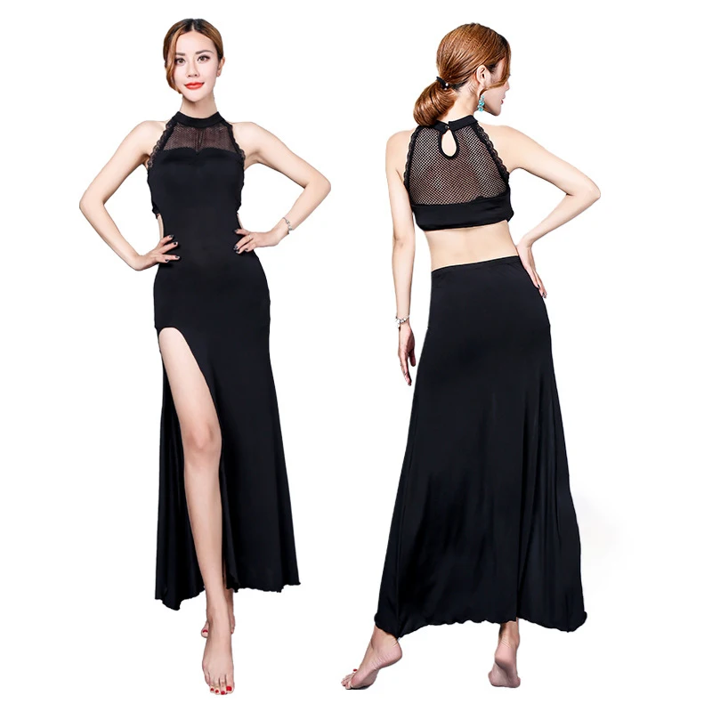 

Длинные платья для современных танцев, сексуальная женская одежда для тренировок, Восточная модель, вечерний костюм для сцены