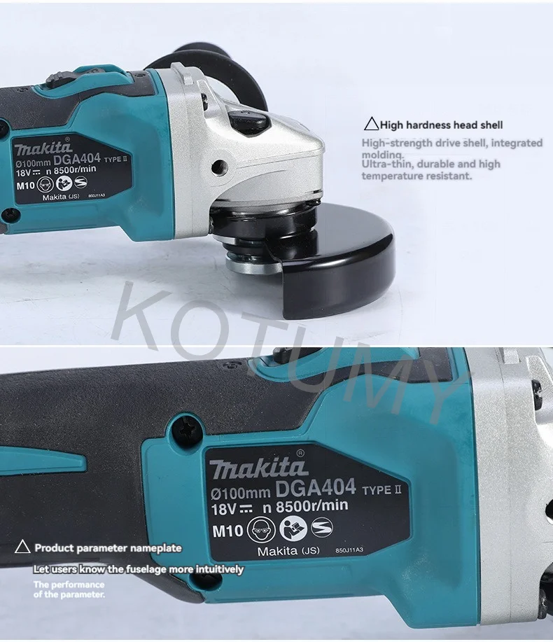 Brushless Electric Angle Grinder Variable Speed Fit Makita 20v Battery Grinder Cutting Machine