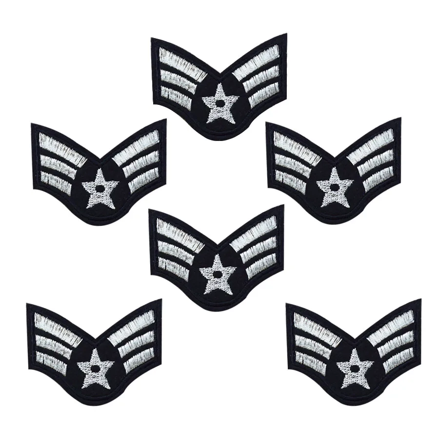 

10PCS Badges Patches for Clothing Black and White Applique Iron on Patch Sewing Accessories Badge Sticker Clothes Stripe Jacket