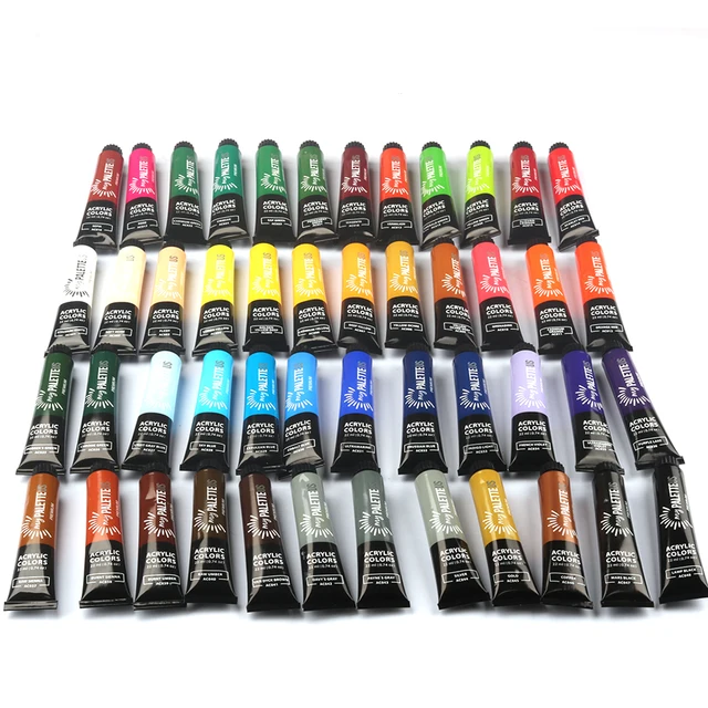 55pcs 48colors 22ml Acrylic Paint Set With Brushes And Palette