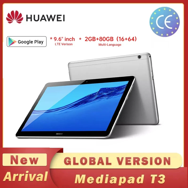 Huawei MediaPad T3 10 LTE - Tablet 16GB, 2GB RAM, Space Gray