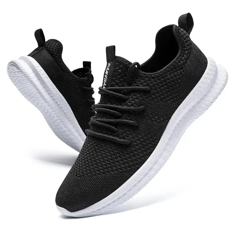 Fujeak Ultralight Breathable Mesh Sneakers for Men Non-slip Casual Running Shoes Fashion Classic Solid Colour Shoes Plus Size 46 2