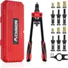 14" Rivet Nut Tool Professional Hand Rivet Nut Setter Kit Labor-Saving and Compact Design Including 6 Interchangeable 1