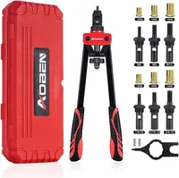  14" Rivet Nut Tool Professional Hand Rivet Nut Setter Kit Labor-Saving and Compact Design Including 6 Interchangeable 1
