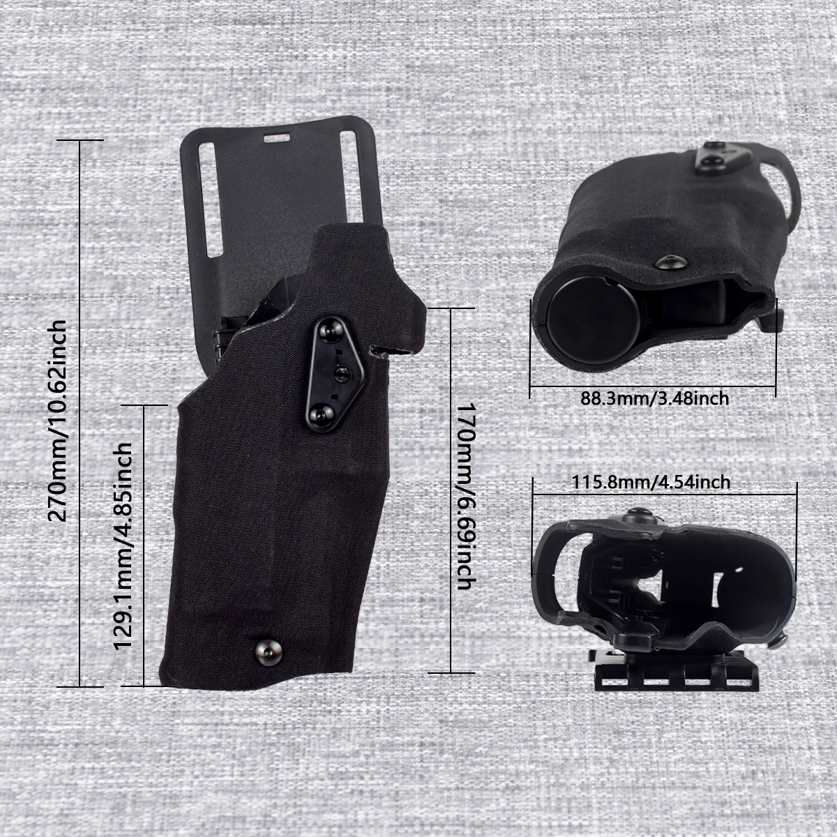 Tactical Drop Leg Holster with QLS Adapter & Adjustable Leg Strap System