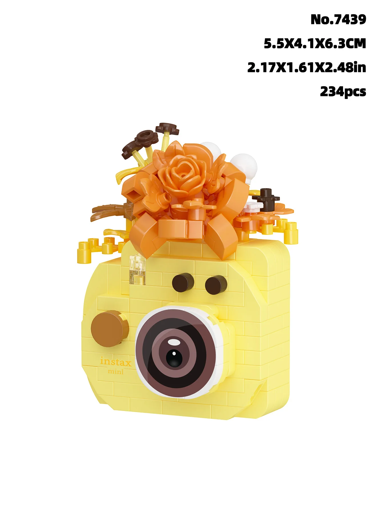 Vintage Camera & Flowers Building Blocks DIY Toys Small Particle Bricks Assembly Puzzle Toys For Friend Gifts Christmas Gifts