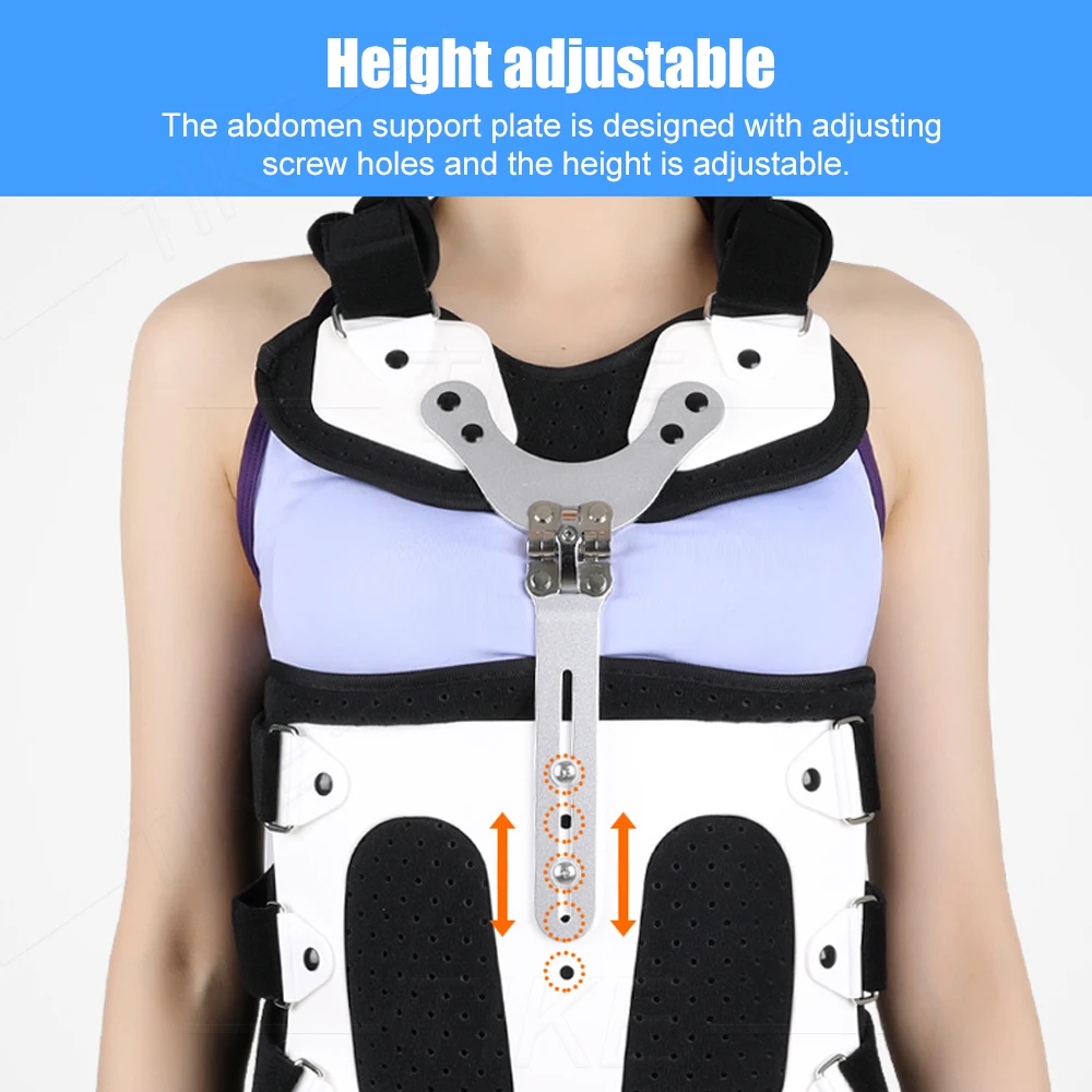 Thoracic Full Back Brace, Inflatable Thoracolumbar Fixed Spinal Brace,  Lightweight & Adjustable Back Brace, Osteoporosis, Mild Scoliosis & Post  Surgery Support : : Health & Personal Care