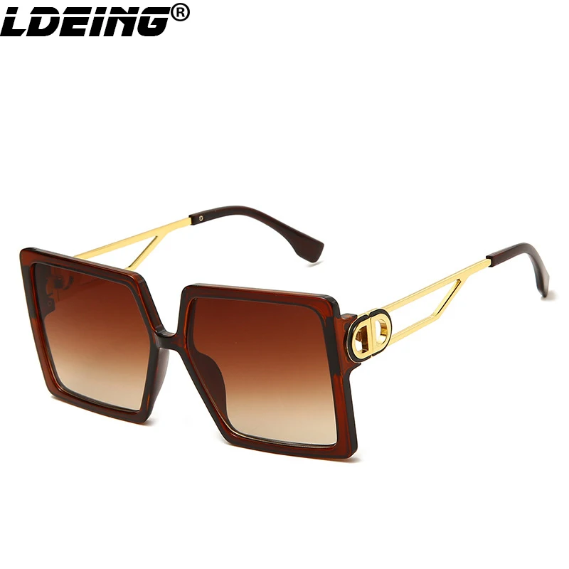 

Trendy men and women with the same paragraph sunglasses wind box large frame metal European and American brand sunglasses