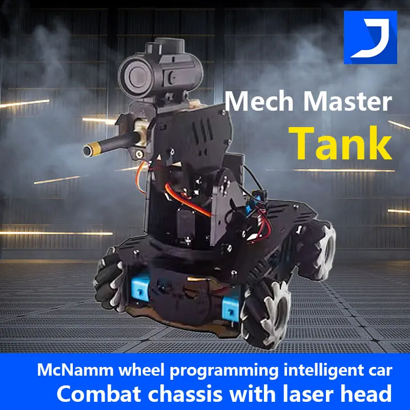 Mecha Master Chariot Mecanum Wheel Programmazione Smart Car Battle Chassis Con Testa Laser, S1