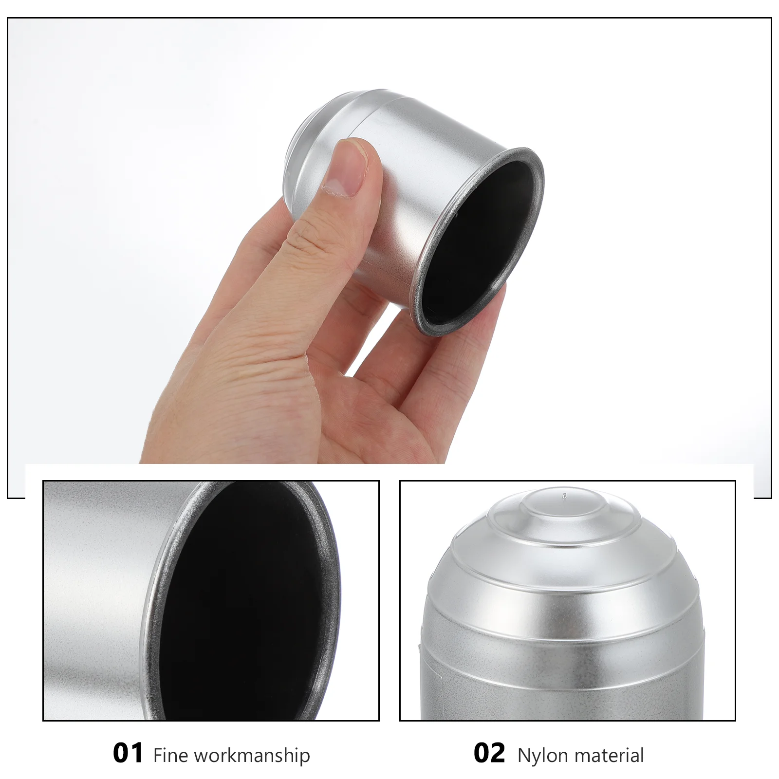 Towing Hitch Covers With Retaining Ring Trailer Coupling Ball Head Protective Cover Silver Automobile Parts Accessories 4 Pcs