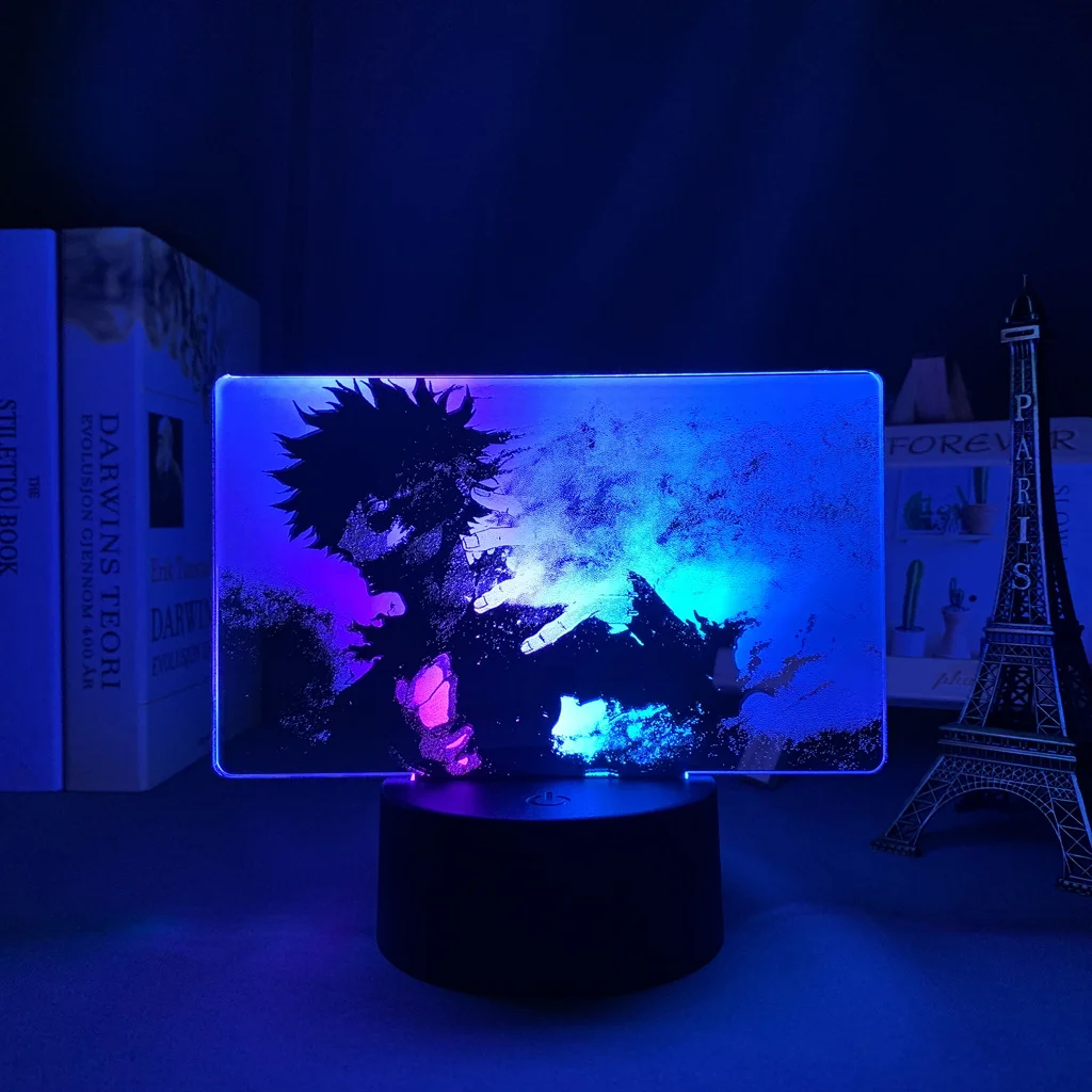 decorative night lights Colorful Anime Two Tone Lamp My Hero Academia Dabi For Kid Bedroom Decor Birthday Gift Manga My Hero Academia Two Tone Led Light unicorn night light