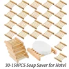 30-150PCS Soap Saver Wood Soap Dish Bulk for Hotel Bathroom Soap Holders Hand Craft Soap Case for Bathtub Shower Dish Accessorie 1