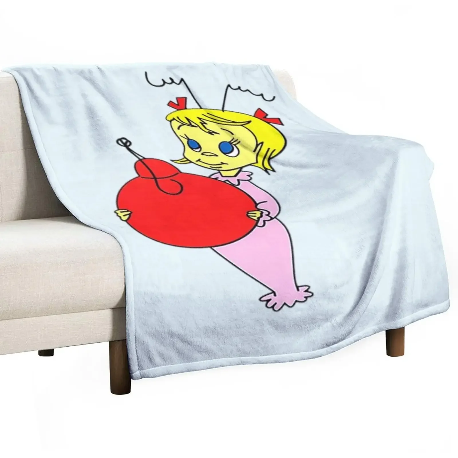 

Одеяло Cindy Lou Who, винтажное Клетчатое одеяло для младенцев, идея для подарка на День святого Валентина, одеяла