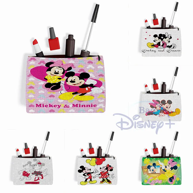 

Disney Mickey Minnie Clutch Women Cosmetic Bags Cartoon Makeup Pouch Pencil Box Children Trendy Toiletry Organizer Beauty Case